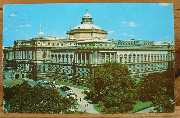 Library of Congress Washington DC - Vintage 1972 Postcard - Posted